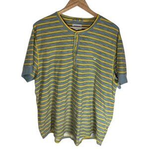 True Religion Shirt Mens  XXXL Yellow Gray Henley